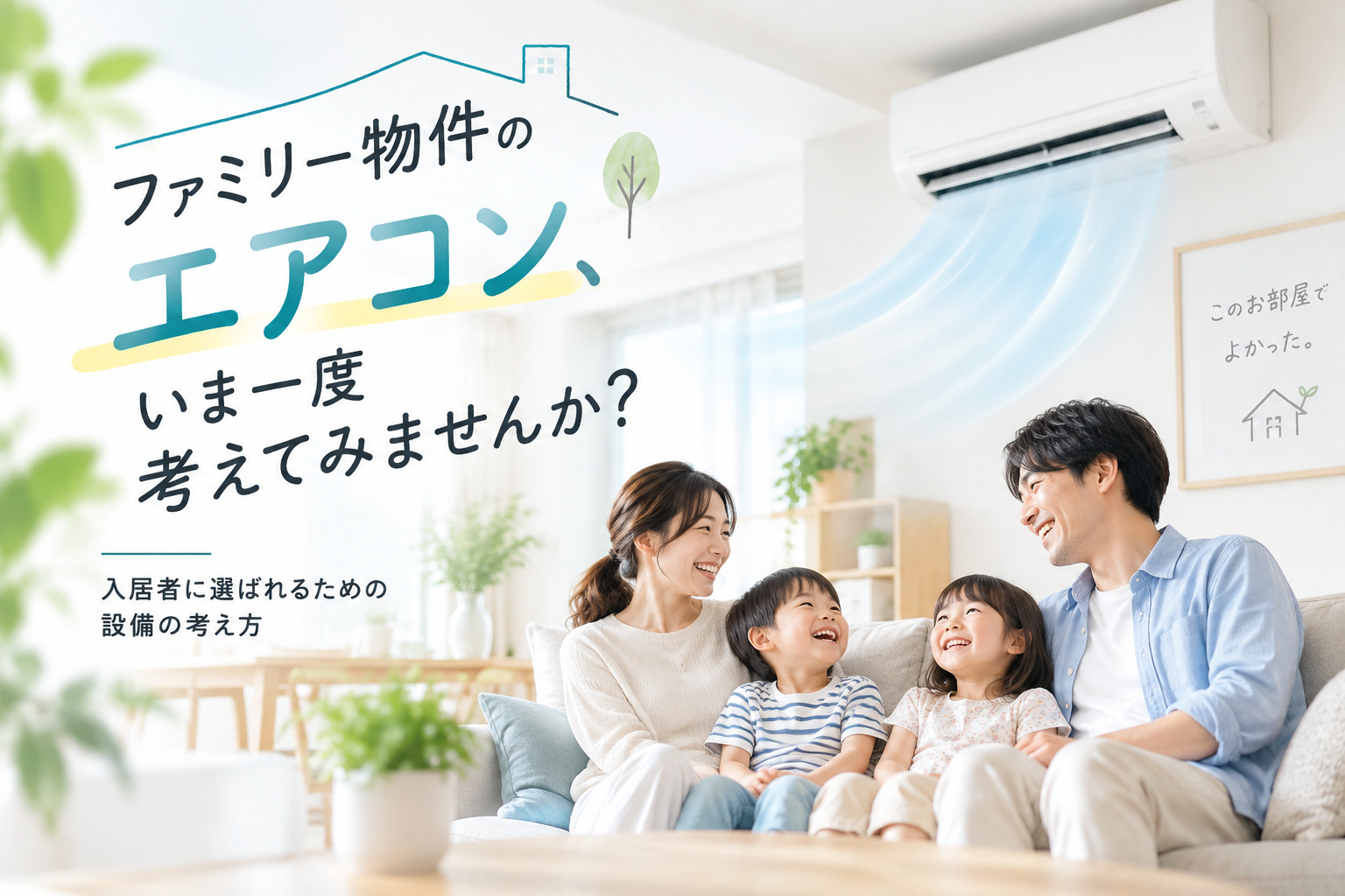 ファミリー物件のエアコン、今一度考えてみませんか＿入居者に選ばれるための設備の考え方